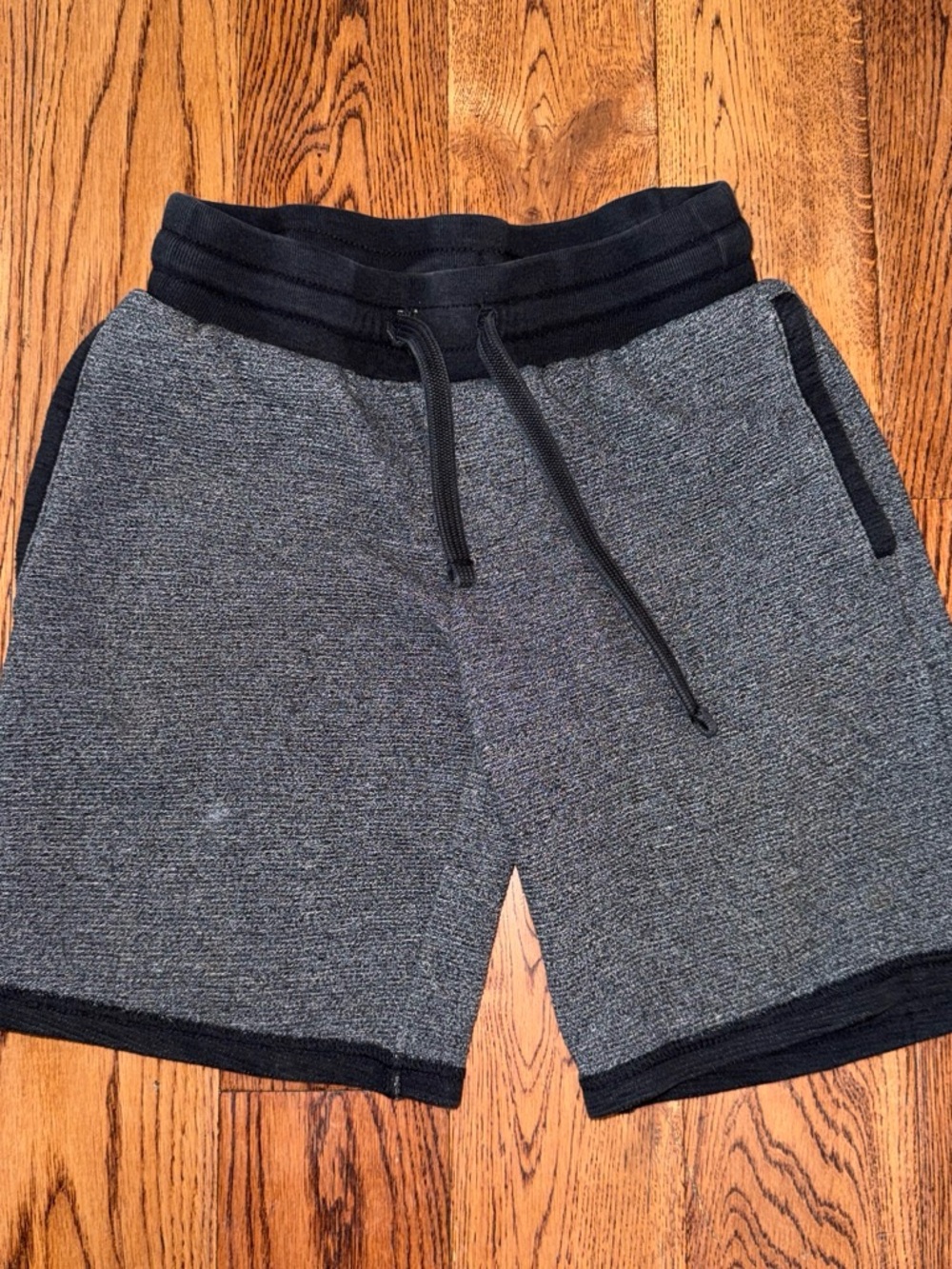 Arizona Jean Company Gray Knit Shorts with Black Waistband